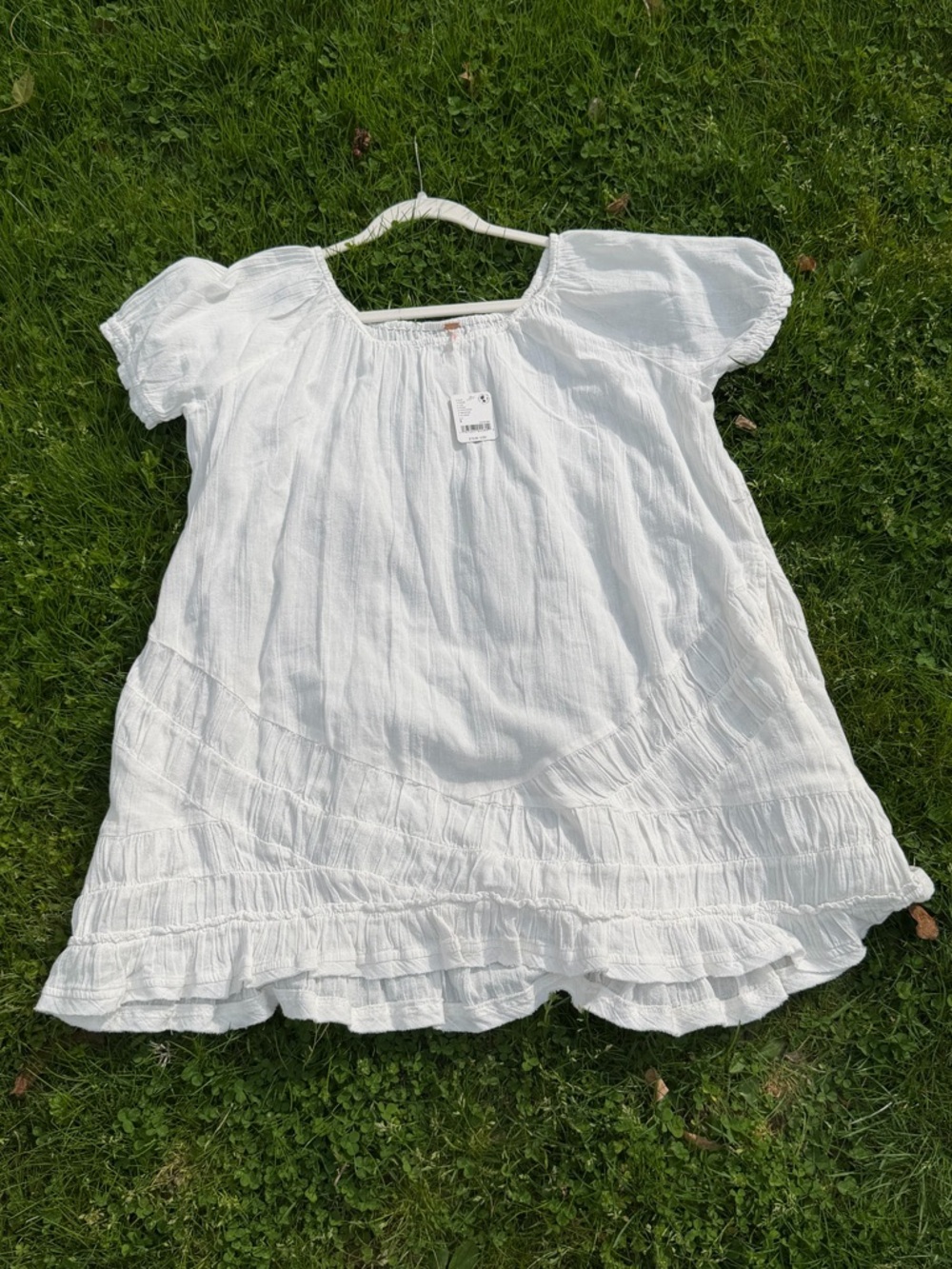 NWT Free People Ivory Cotton Swing Dress